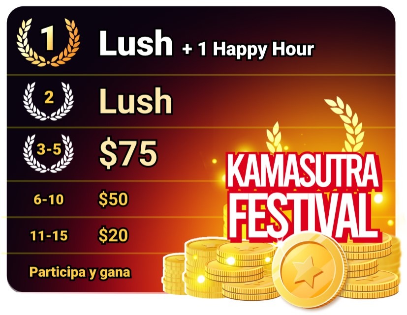 Gana seis lush en los ranking bonus de Kamasutra Festival de Amateur.tv