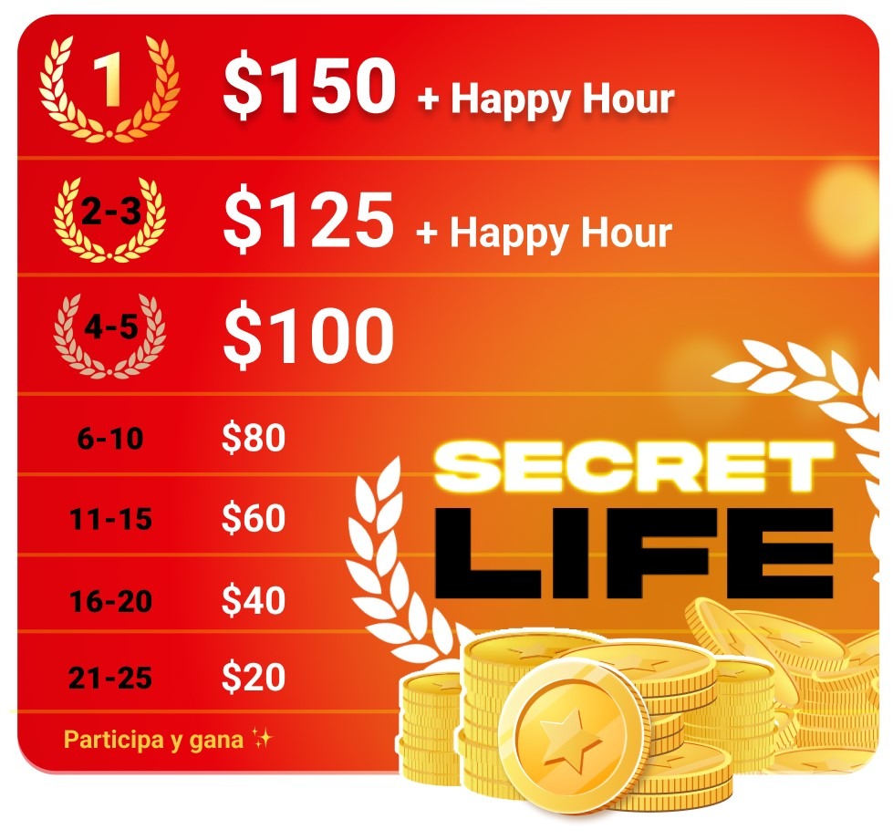 En Secret Life podrás ganar en tres Ranking Bonus 